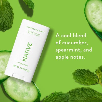 Native Solid Deodorant for Women & Men Cucumber & Mint 2.65oz - Imperfect Container