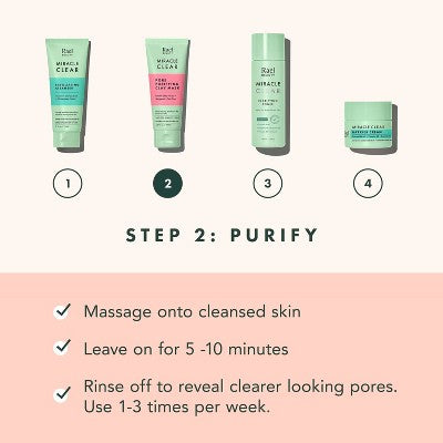 Rael Miracle Clear Pore Purifying Kaolin Clay Face Mask 3.4 fl oz