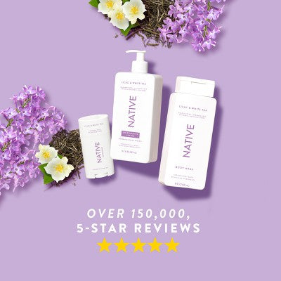 Native Body Wash Lilac & White Tea 36 fl oz - Imperfect Container