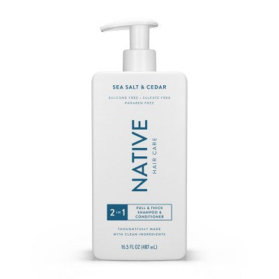 Native Sea Salt & Cedar 2-in-1 Shampoo & Conditioner 16.5 fl oz - New