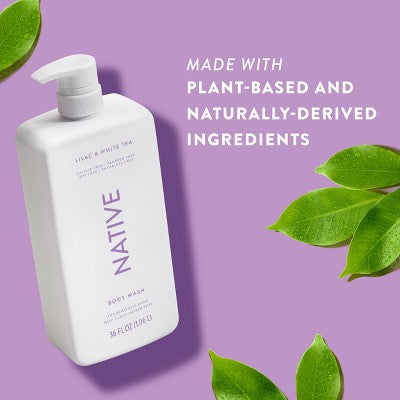 Native Body Wash Lilac & White Tea 36 fl oz - Imperfect Container
