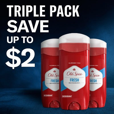 Old Spice Men's Deodorant Legendary Fragrance Fresh 3.4oz/3pk - New