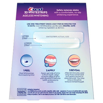 Crest 3D Whitestrips Ageless Whitening Whitening Kit 14ct - Imperfect Box