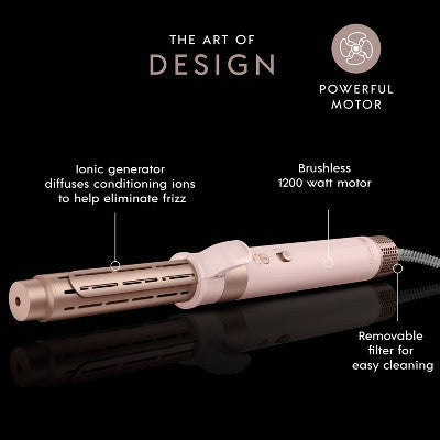 InfinitiPRO by Conair DigitalAIRE Multi-Attachment Styling System Rose Pink 1.25" - Imperfect Box