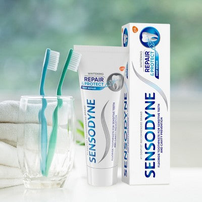Sensodyne Whitening Repair and Protect 2pk Toothpaste - Imperfect Box
