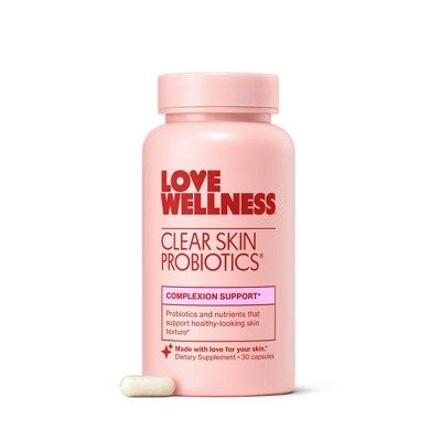 Love Wellness Clear Skin Probiotics for Clear and Healthy Skin 30ct - New