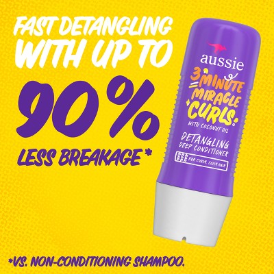 Aussie 3 Minutes Miracle Curls Detangling Deep Conditioner 8 fl oz - New