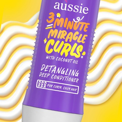 Aussie 3 Minutes Miracle Curls Detangling Deep Conditioner 8 fl oz - New