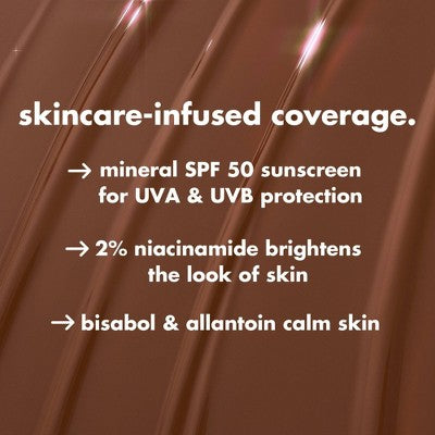 e.l.f. Halo Glow Skin Tint Light Coverage Foundation - Mineral SPF 50 - 6 Light Cool - 1 fl oz