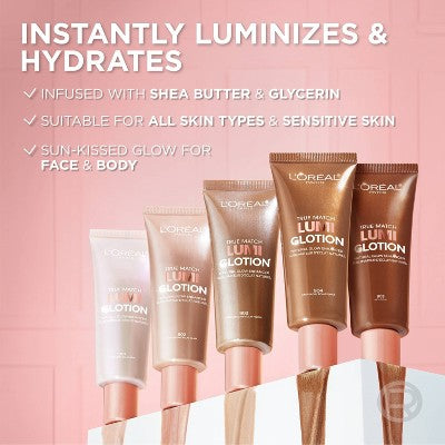 L'Oreal Paris True Match Lumi Glotion Natural Glow Enhancer 901 Fair Glow 1.35 fl oz - Imperfect Container