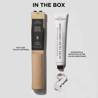 L'Oreal Paris Colorsonic Permanent Hair Color Cartridge Soft Black Natural 2 - Missing Box