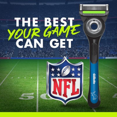 Gillette Labs Men's Special NFL Lions Edition Shaving Razor with 4 Refills and Magnetic Stand