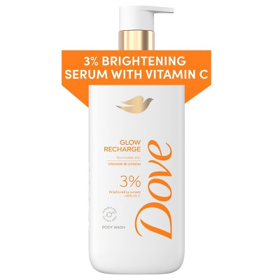 Dove Beauty Serum Body Wash for Women with 3% Brightening Serum + Vitamin C Glow Recharge 18.5 fl oz - Imperfect Container