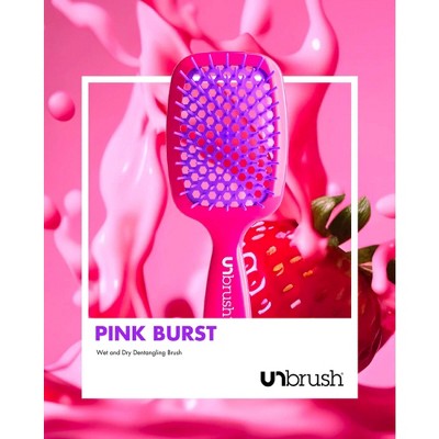 UNbrush Detangler Hair Brush Neon Pink - New