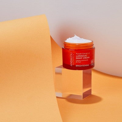 Andalou Naturals Purple Carrot and Vitamin C Luminous Night Cream 1.7oz - New