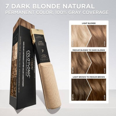 L'Oreal Paris Colorsonic Permanent Hair Color Cartridge Dark Blonde Natural 7 - Imperfect Box