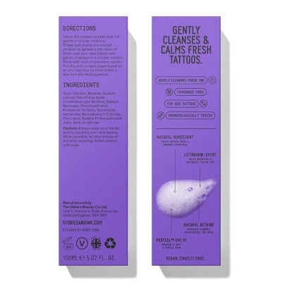 Stories & Ink Repairing Aftercare Foaming Body Cleanser 5.07 fl oz - imperfect Box