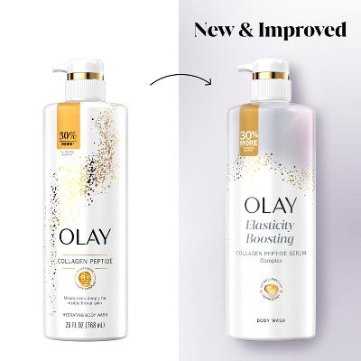 Olay Cleansing Firming Body Wash with Vitamin B3 and Collagen Scented 26 fl oz - Imperfect Container