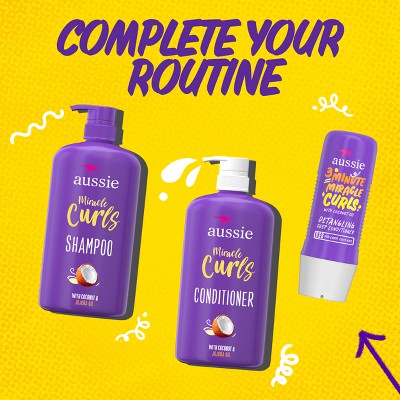 Aussie 3 Minutes Miracle Curls Detangling Deep Conditioner 8 fl oz - New