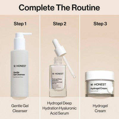 Honest Beauty Hydrogel Deep Hydration Hyaluronic Acid Serum with Rambutan 1 fl oz - Imperfect Boz