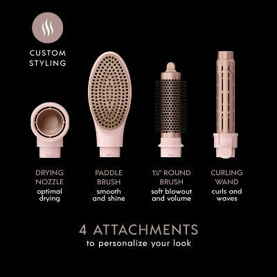 InfinitiPRO by Conair DigitalAIRE Multi-Attachment Styling System Rose Pink 1.25" - Imperfect Box