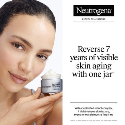 Neutrogena Rapid Wrinkle Repair Retinol Face Moisturizer Cream with Hyaluronic Acid 1.7oz - Imperfect Box