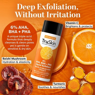 TruSkin Liquid Exfoliant with Vitamin C 4.2 fl oz - New