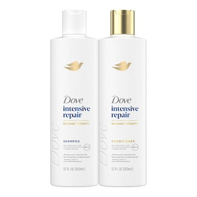 Dove Beauty Intensive Repair Shampoo & Conditioner Set for Damaged Hair 12 fl oz/ 2ct - New