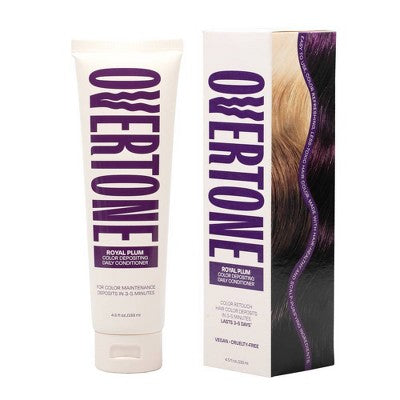 Overtone Royal Plum Daily Conditioner- Semi-Permanent Purple Hair Color 4.5 oz - New