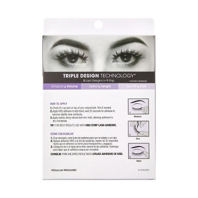 KISS Products Lash Couture 3D Volume False Eyelashes Robe 4ct - New