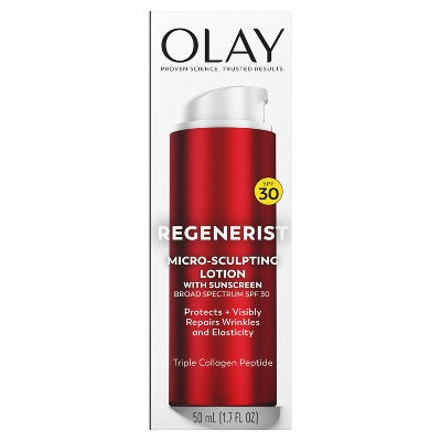 Olay Regenerist Micro-Sculpting Cream Face Moisturizer SPF 30 1.7 fl oz - Imperfect Box