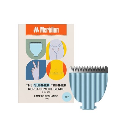 Meridian Slimmer Trimmer Precision Pubic & Body Hair Trimmer Ceramic Blade, Single Replacement Blade Sky Blue - New