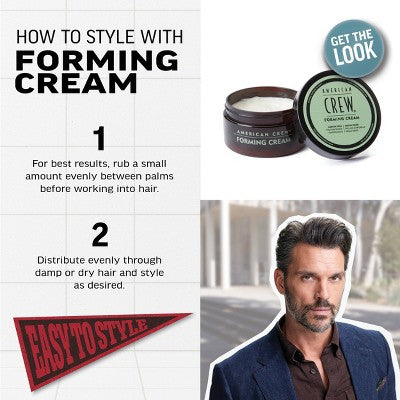 American Crew Men's Medium Hold and Medium Shine Forming Gel Cream 3oz - Imperfect Container