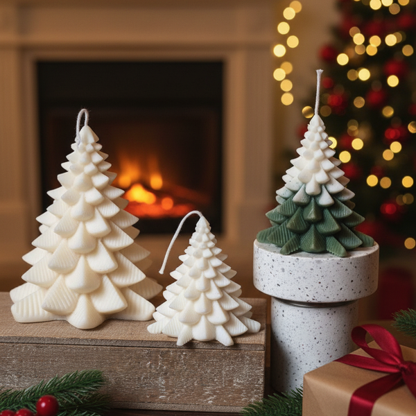 Christmas Fir Tree Candles - Festive Holiday Decor for Your Home
