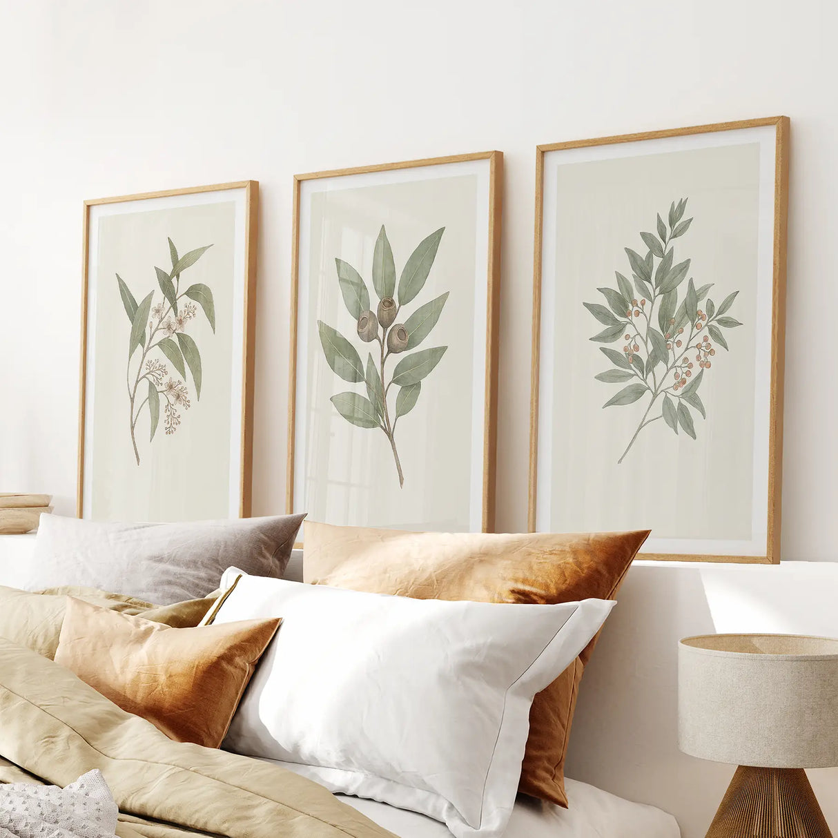 Vintage Neutral Botanical Gallery Wall Print Set