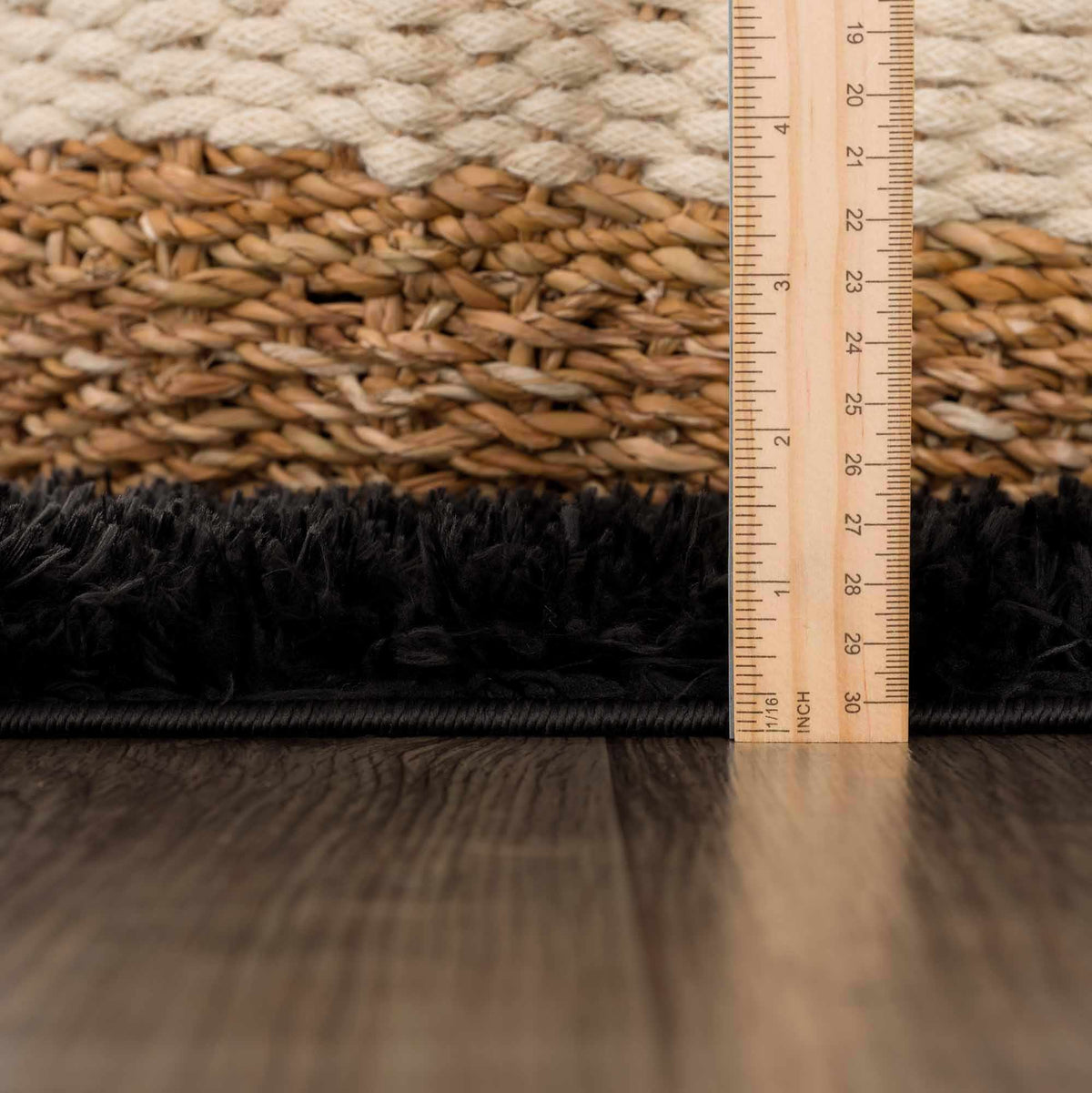 Boutique Rugs Faina Solid Black Shag Washable Area Rug - view 6