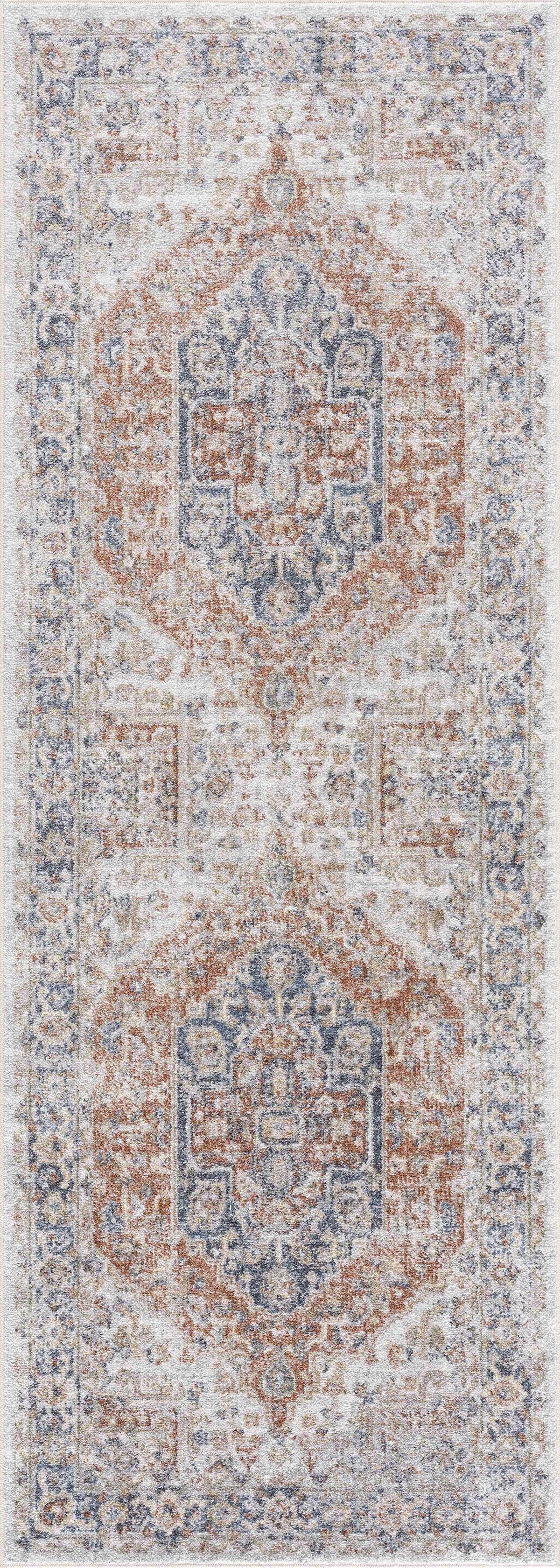 Boutique Rugs Akram Gray & Orange Washable Area Rug - view 5