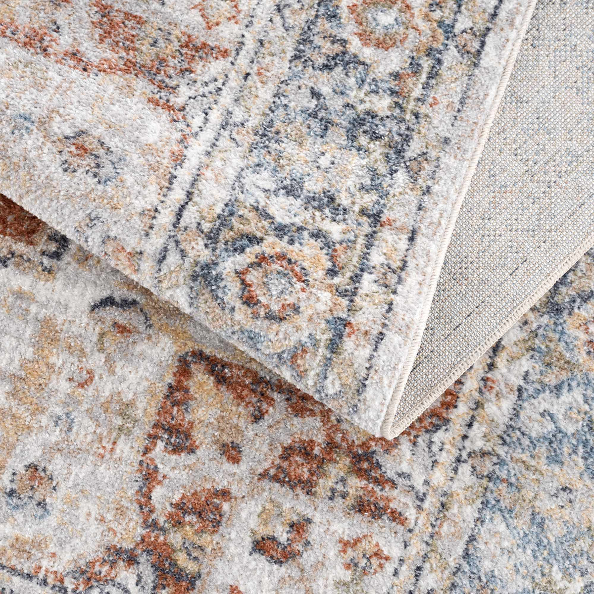 Boutique Rugs Akram Gray & Orange Washable Area Rug - view 10