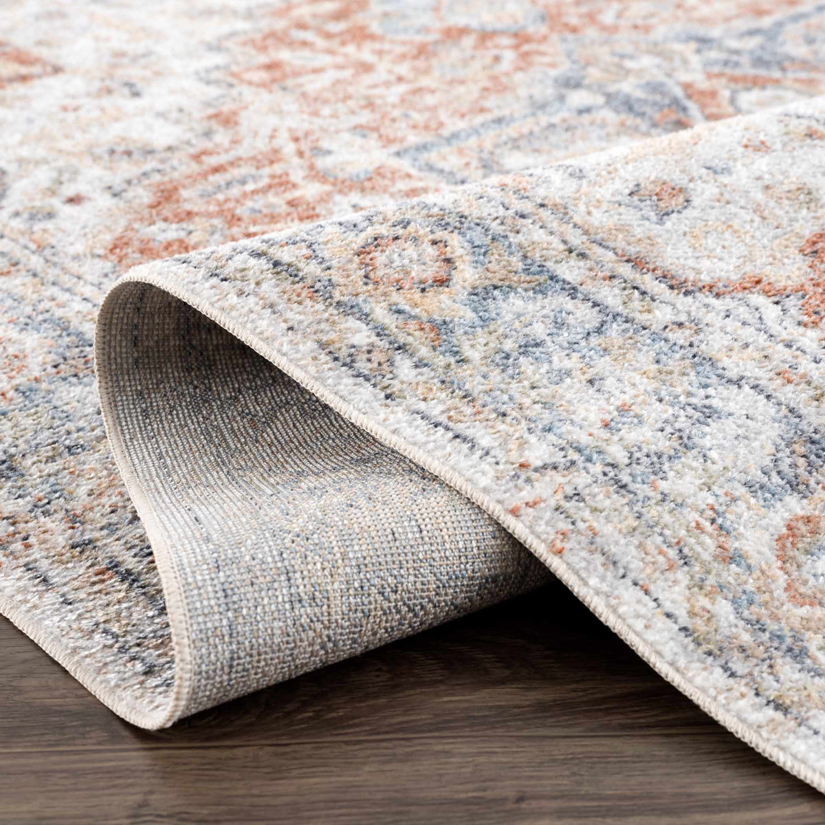 Boutique Rugs Akram Gray & Orange Washable Area Rug - view 14