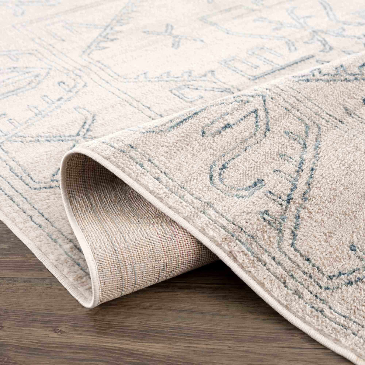 Boutique Rugs Divya Cream & Silver Blue Area Rug - view 9