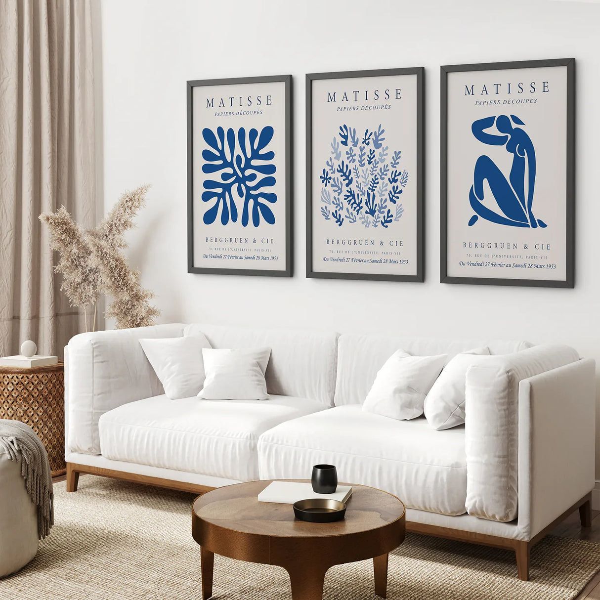 Henri Matisse Museum Blue Wall Art Print Set