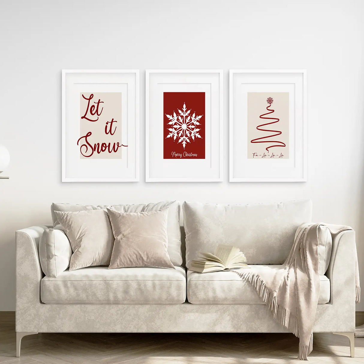 Merry Christmas Minimalist Holiday Decor Poster