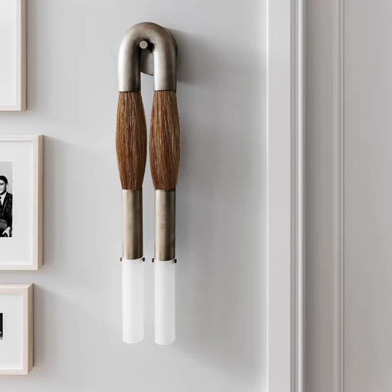 Modern Brass and Glass Wall Sconce