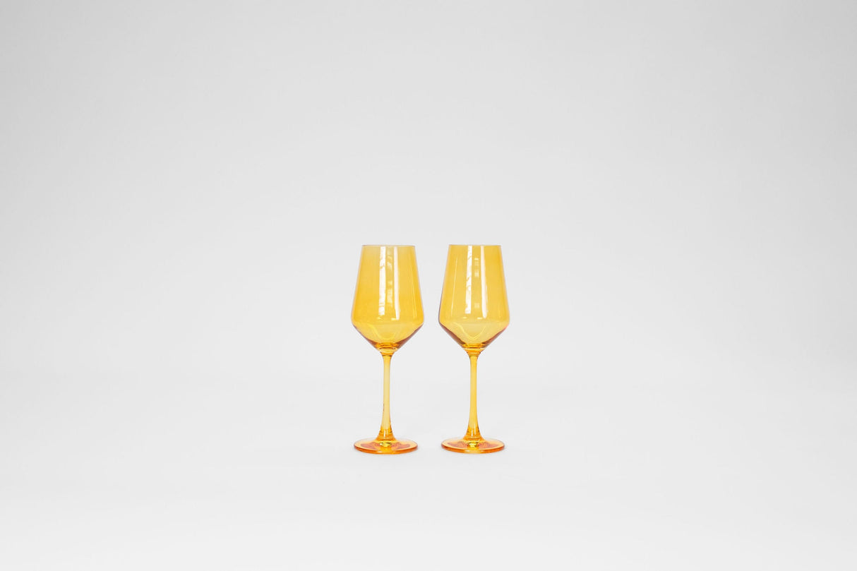 Sunshine Yellow - Stemless Colored Wine Glass