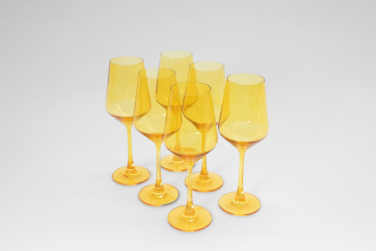 Sunshine Yellow - Stemless Colored Wine Glass