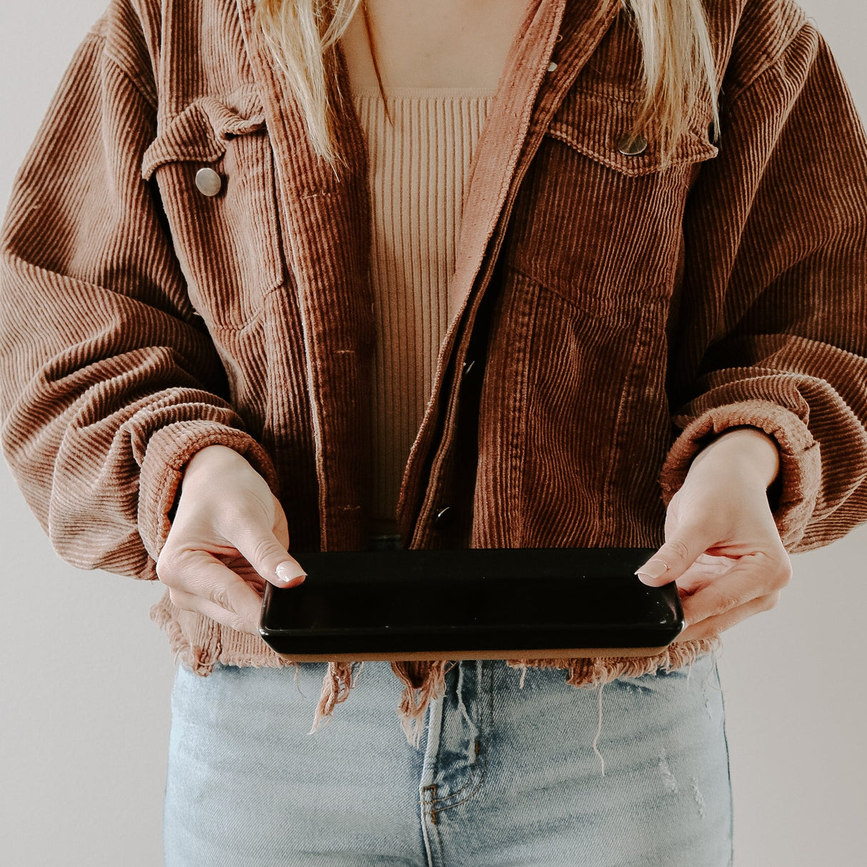 Black Stoneware Tray 8x4 Inch Matte Finish