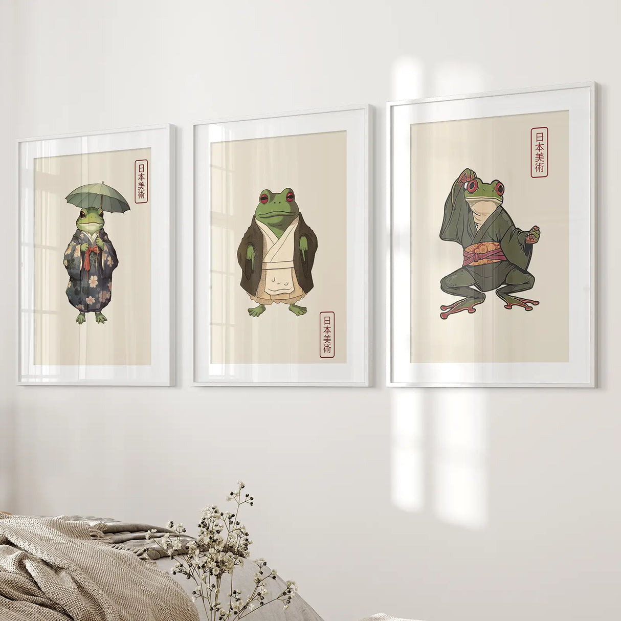 Matsumoto Hoji Frog Wall Art Prints Decor Set