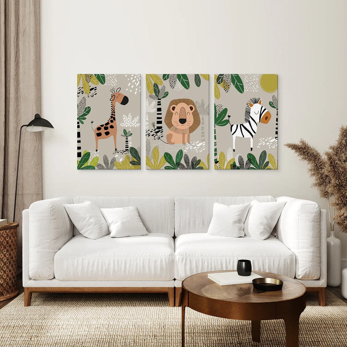 Set of 3 Safari Baby Animal Art Prints