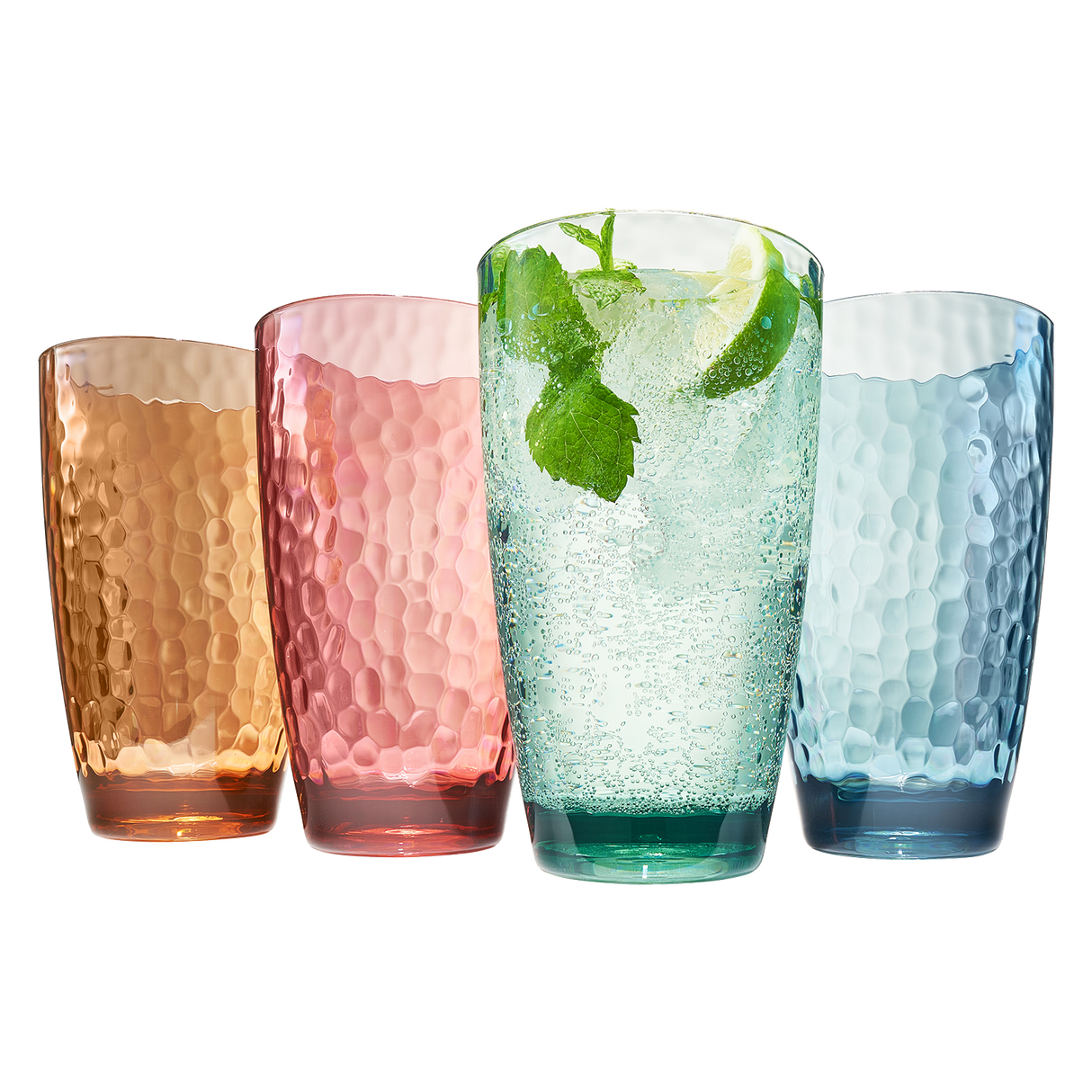 Eze Acrylic Highball Glassware, Set of 4
