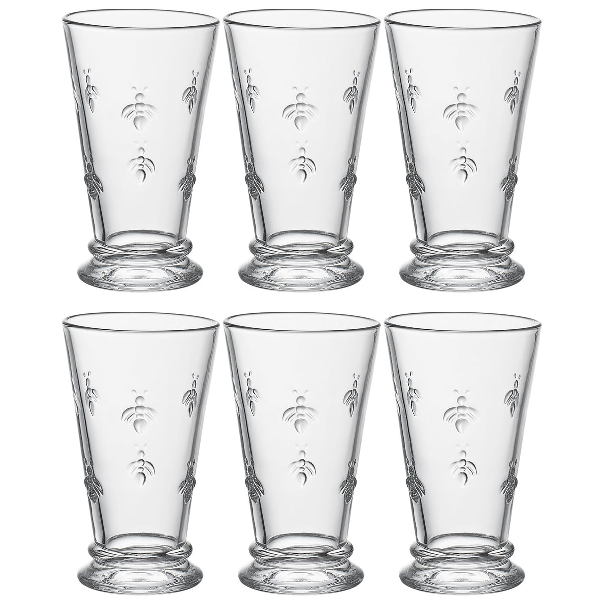 Classica Bee Highball Glassware, Set of 6